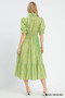 Umgee Vibrant Ruffle Smocked Midi Dress