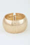 Polished Matte Wide Dome Cuff Bracelet