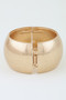 Polished Matte Wide Dome Cuff Bracelet