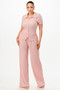 Textured Polo Top And Pants Set​