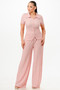 Textured Polo Top And Pants Set​