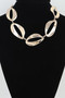 Hammered Abstract Chain Necklace