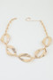 Hammered Abstract Chain Necklace