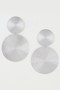 Polished Engraved Weave Disc Earrings