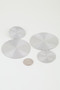Polished Engraved Weave Disc Earrings