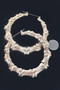 Bamboo Metal 10Cm Hoop Earring