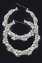 Bamboo Metal 10Cm Hoop Earring