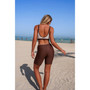 Two Piece Color Block Sports Sleeveless Yoga Sets 