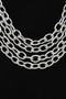 Multi Polished Link Chain Choker Necklace