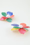 Blooming Marble Flower Stud Earrings