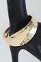 Hammered Leaf Clasp Cuff Bracelet