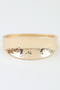 Hammered Leaf Clasp Cuff Bracelet