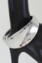 Hammered Leaf Clasp Cuff Bracelet