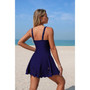 Crossover V Neck Hollow Out Stretch Swimsuit 