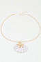 Multi Starfish Seashell Charm Necklace