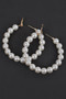 Upside Down Pearl Hoop Earring