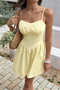 Sleeveless Lace Trim Corset Mini Dress 