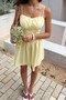 Sleeveless Lace Trim Corset Mini Dress 