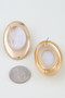 Modern Matte Stone Frame Earrings