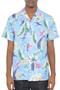 Mens Short Sleeve Floral Button Down Shirt