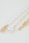 Stone Beaded Chain Clasp Statement Necklace