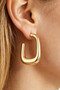 Polished Modern Cubic Hoop Earrings