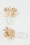 Hammered Blooming Orchid Drop Earrings