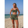 Two Piece Crisscross Tummy Control Side Tie Bikini 