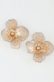 Delicate Glitter Blooming Flower Earrings