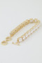 Cubic Zirconia Rhinestone Cuff Bracelet