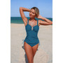 Two Pieces Solid Drawstring Padded Tankini Sets 