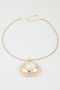 Polished Ripple Teardrop Twisted Necklace