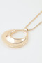 Polished Ripple Teardrop Twisted Necklace