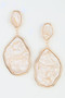Abstract Crystal Stone Drop Earrings