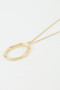 Hammered Ripple Oval Twisted Necklace