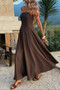 Strapless Sleeveless Solid Fit Full Dress 