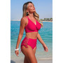 Two Piece High Waisted V Neck Cross Side Biniki 