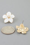 Marble Stone Flower Stud Earrings