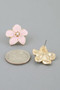 Marble Stone Flower Stud Earrings