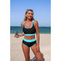 Push Up Triangle High Waisted Band Bikini 