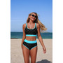 Push Up Triangle High Waisted Band Bikini 