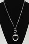 Double Polished Toggle Chain Drop Necklace