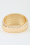 Wide Hammered Dome Cuff Bracelet