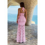 Hater Bodycon Lace Draped Ruched Dress 