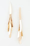 Polished Modern Feather Drop Earrings