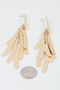 Polished Modern Feather Drop Earrings