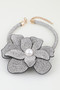 Bejeweled Blooming Flower Choker Necklace