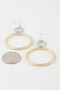 Two-Tone Organic Hoop Drop Earrings