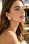 Modern Polished Blooming Flower Earrings