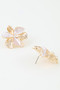 Modern Polished Blooming Flower Earrings
